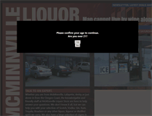 Tablet Screenshot of mcminnvilleliquor.com